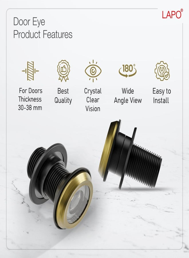 LAPO Door Eye Viewer for Home Security 180 Degree Wide Angle Peephole with HD Clear Lens, Durable Metal Body, Easy Installation, Stylish Antique Finish, Fits Most Doors (Pack of 1) - Image 5